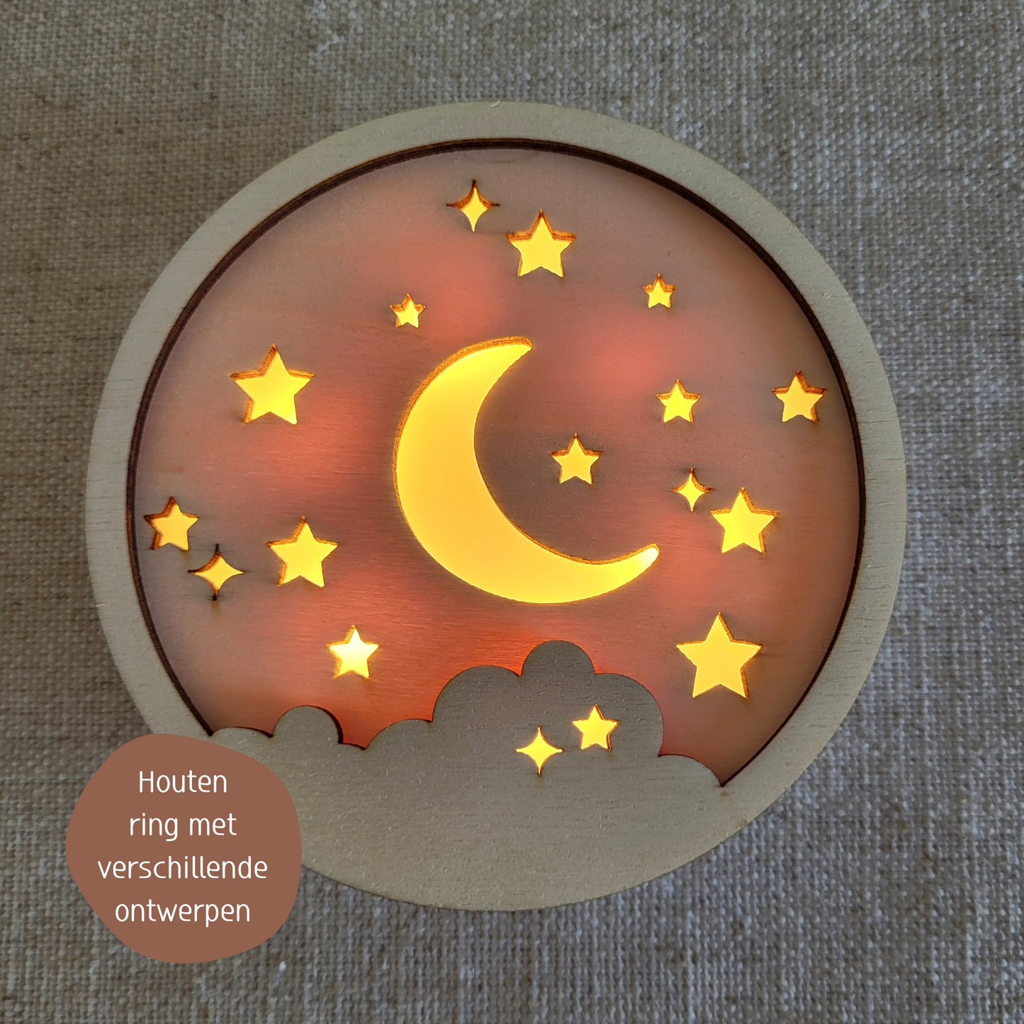 Nachtlampje: Maan en Sterren