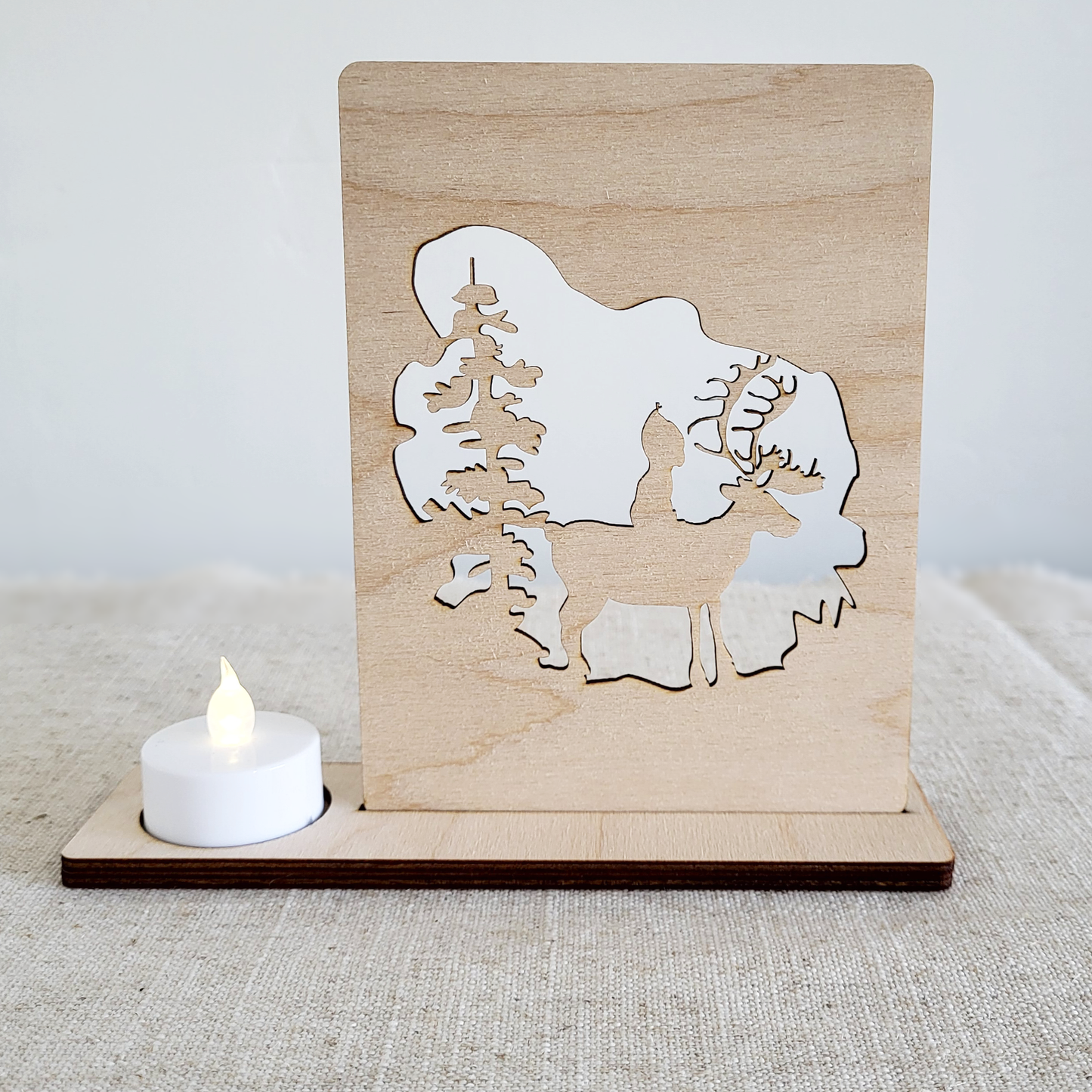 Houten Illustratie: Winter Wonderland