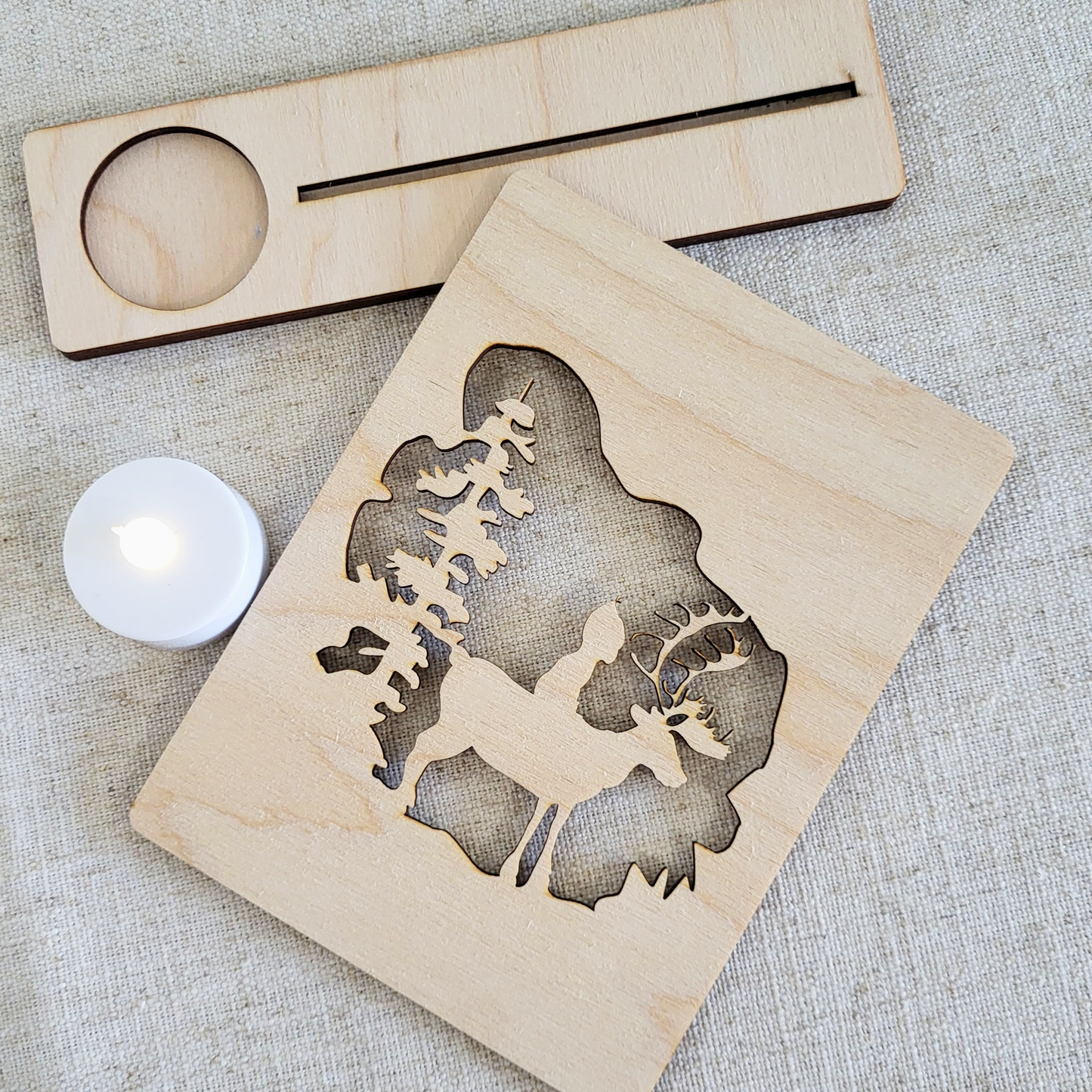 Houten Illustratie: Winter Wonderland