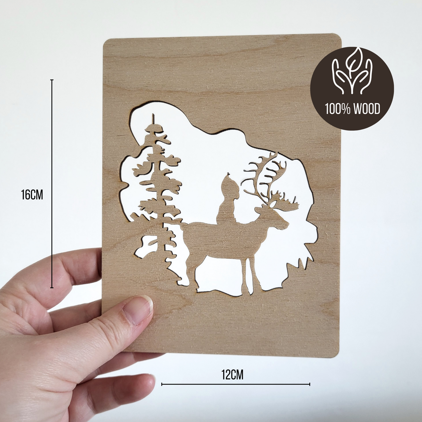 Houten Illustratie: Winter Wonderland