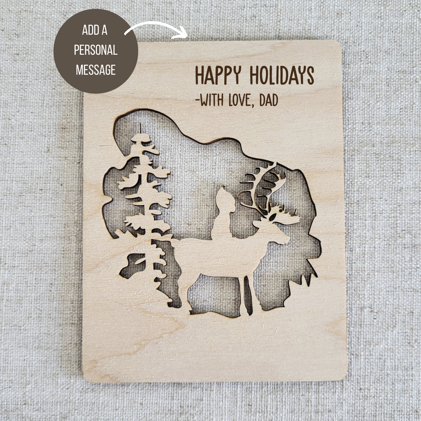 Houten Illustratie: Winter Wonderland