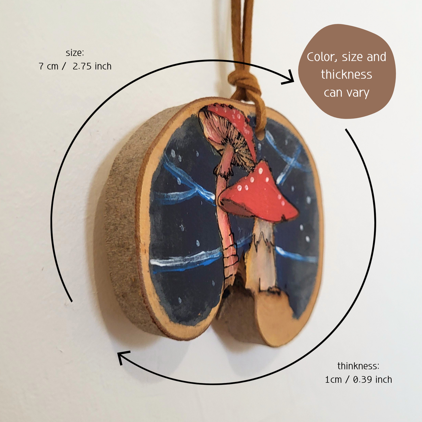 Handgeschilderde hanger - Paddestoelen