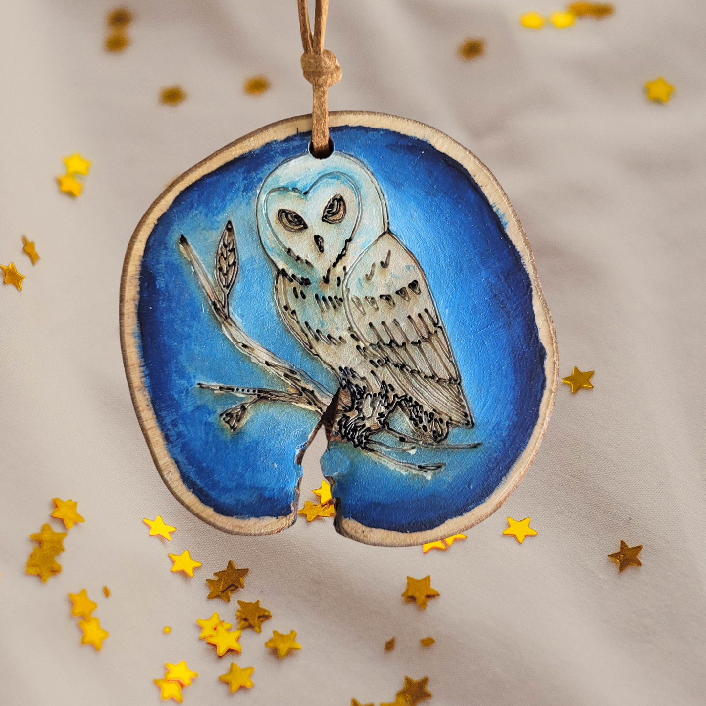 Handgeschilderde hanger - Uil