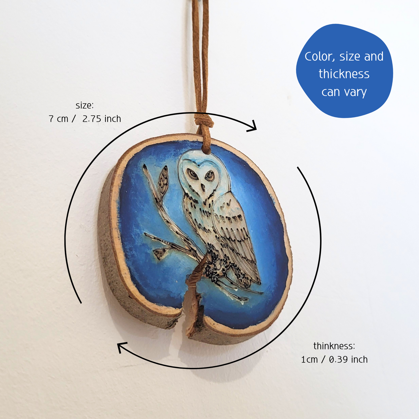 Handgeschilderde hanger - Uil