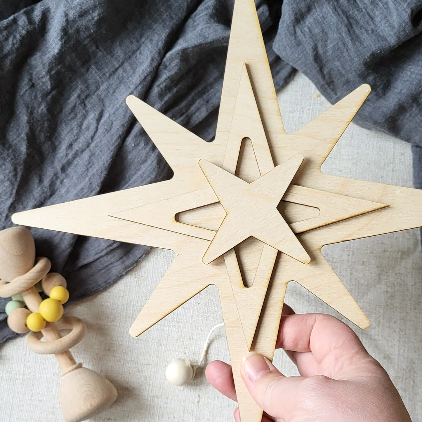 Muziekhanger Ster met trekkoord: Twinkle Twinkle Little Star