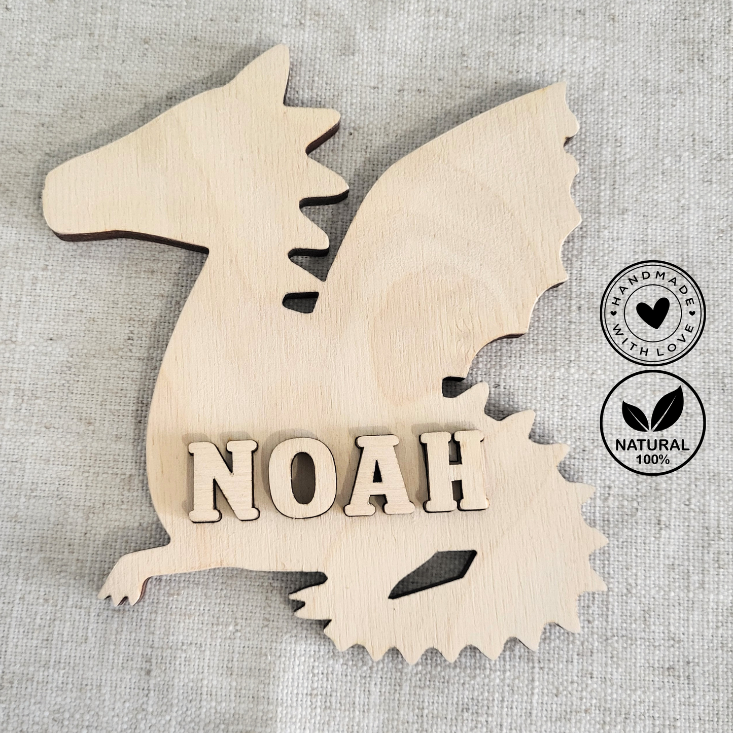 Naampuzzel Draak (met gepersonaliseerde naam)