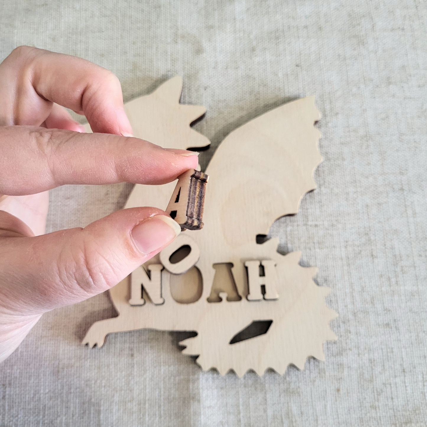 Naampuzzel Draak (met gepersonaliseerde naam)