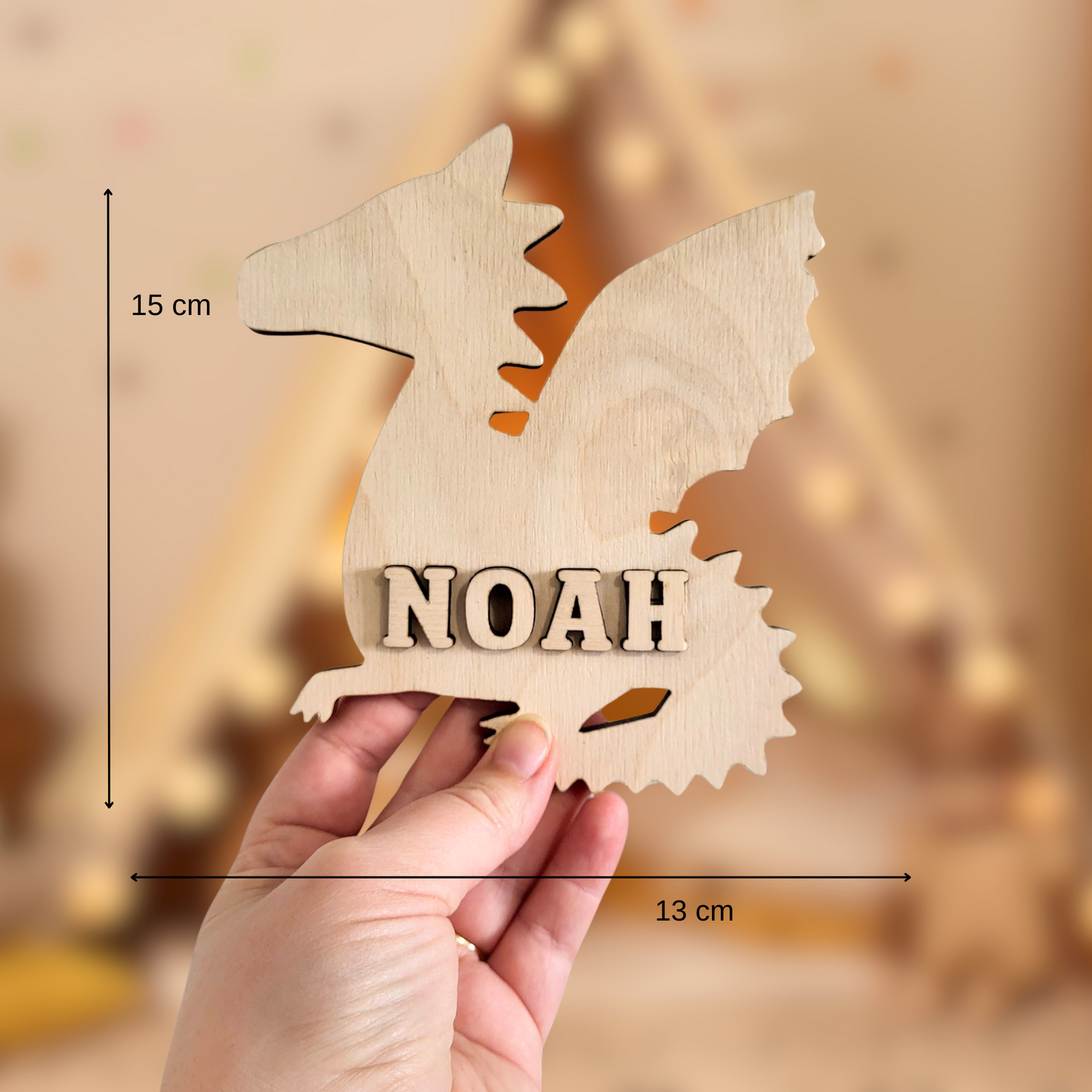 Naampuzzel Draak (met gepersonaliseerde naam)