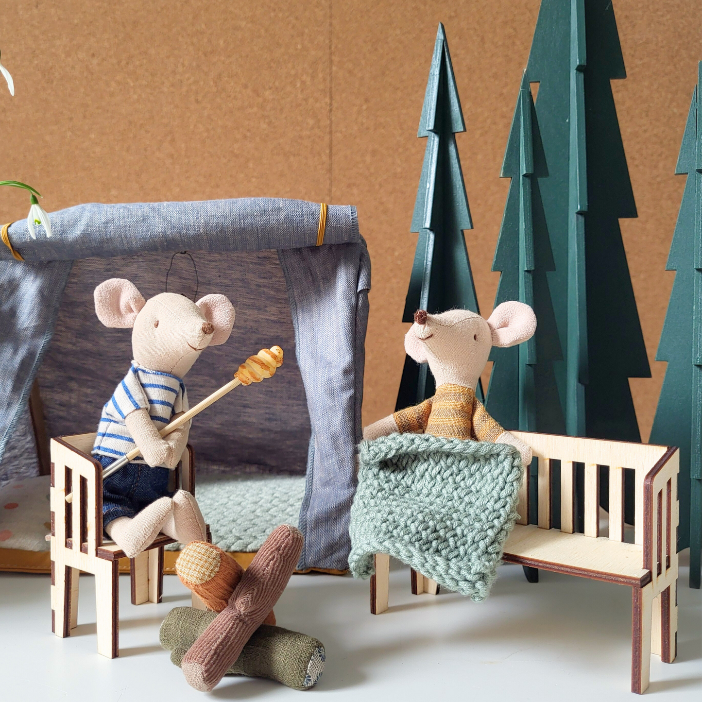 Poppenhuis Outdoor Set - Set van bank en stoel