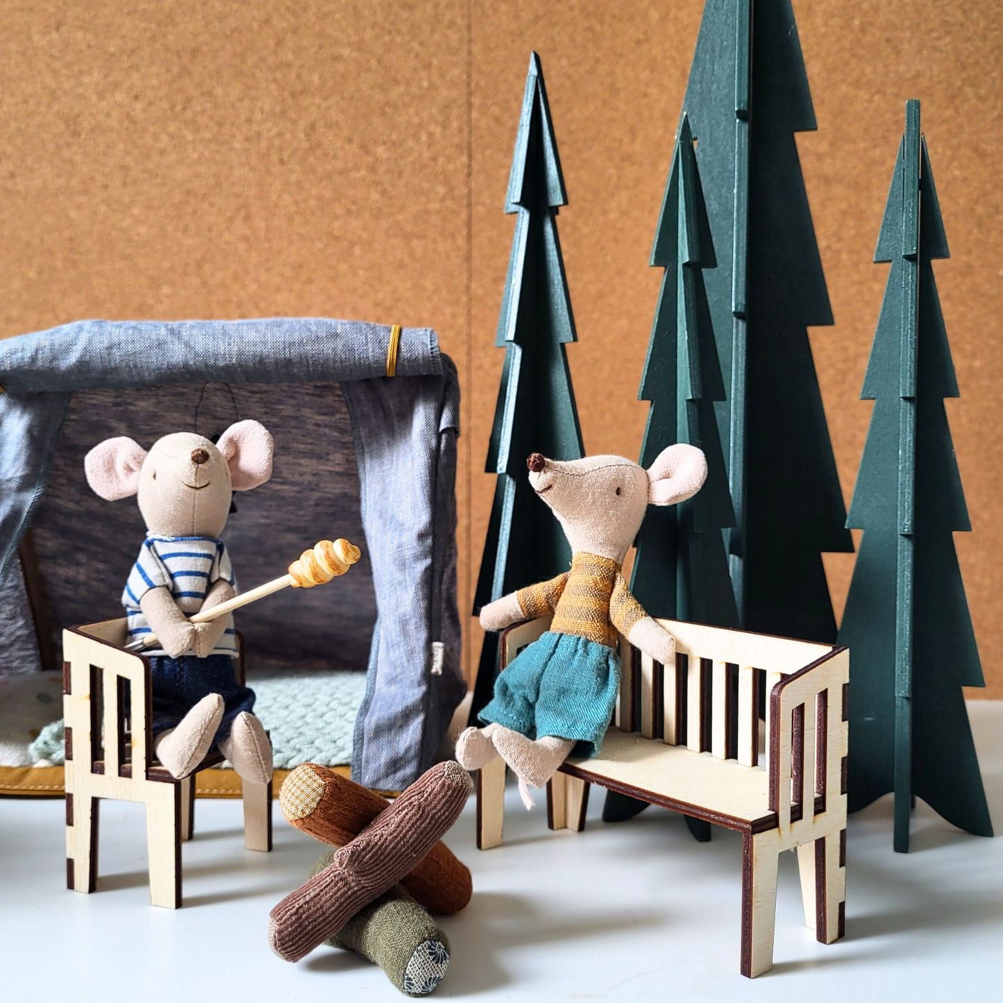 Poppenhuis Outdoor Set - Set van bank en stoel