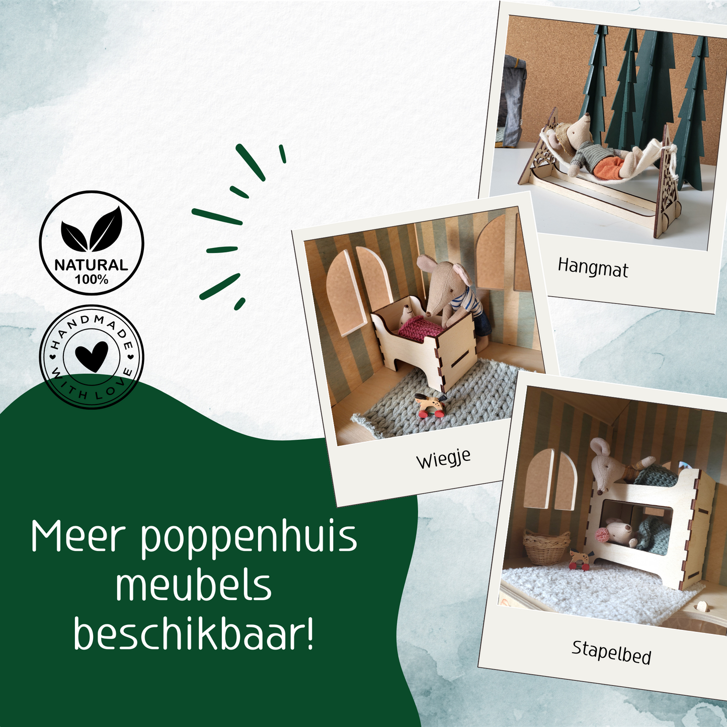 Poppenhuis Outdoor Set - Set van bank en stoel