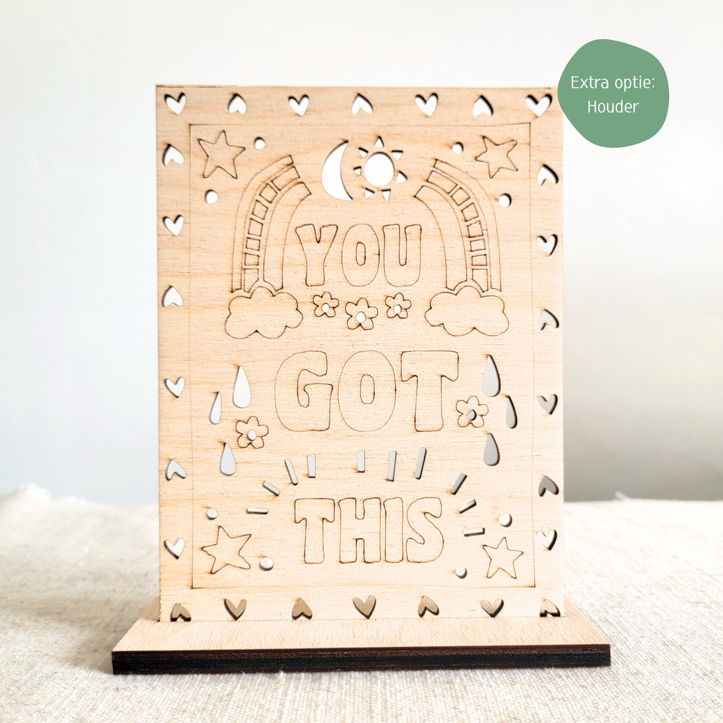 Houten Illustratie: You Got This