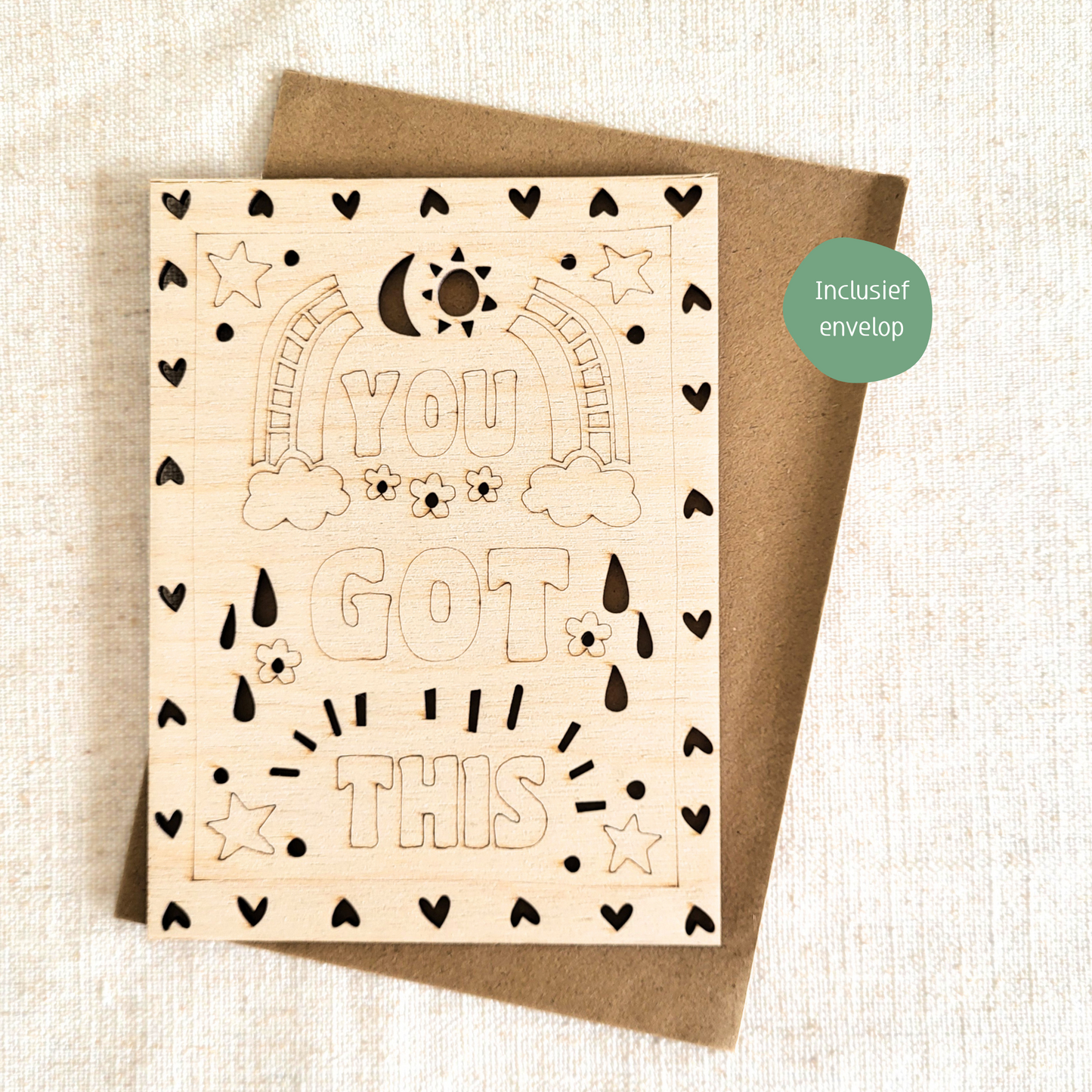 Houten Illustratie: You Got This