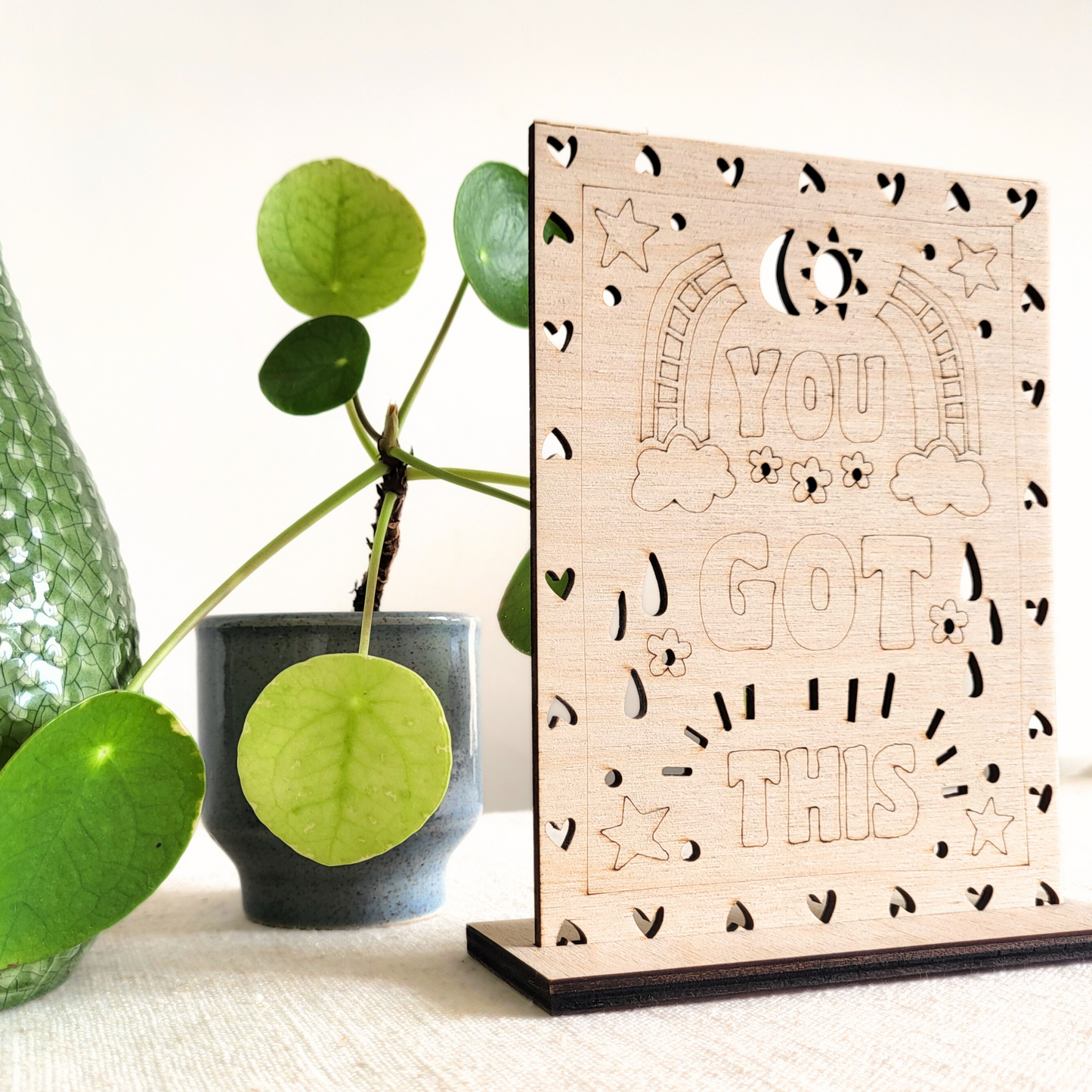 Houten Illustratie: You Got This