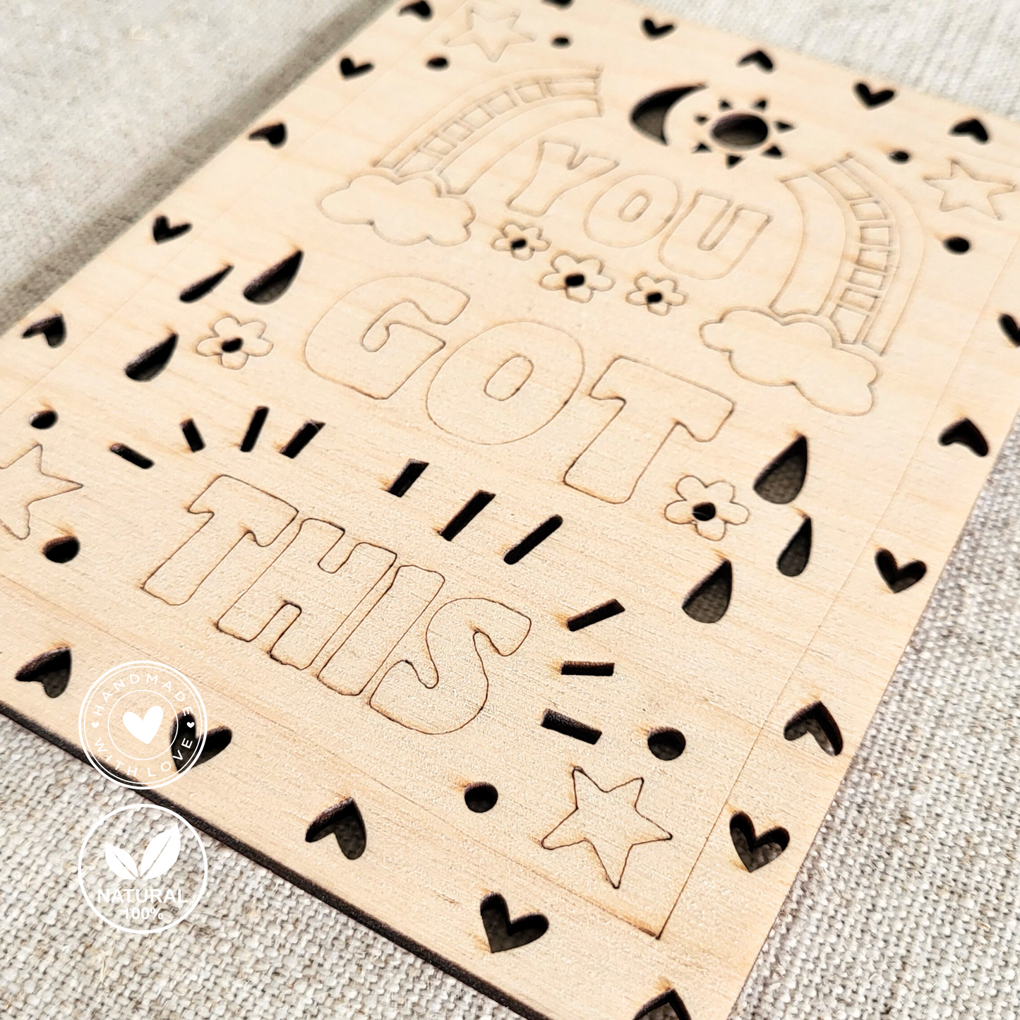 Houten Illustratie: You Got This