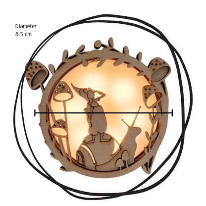 Nachtlampje: Elf en Paddestoel
